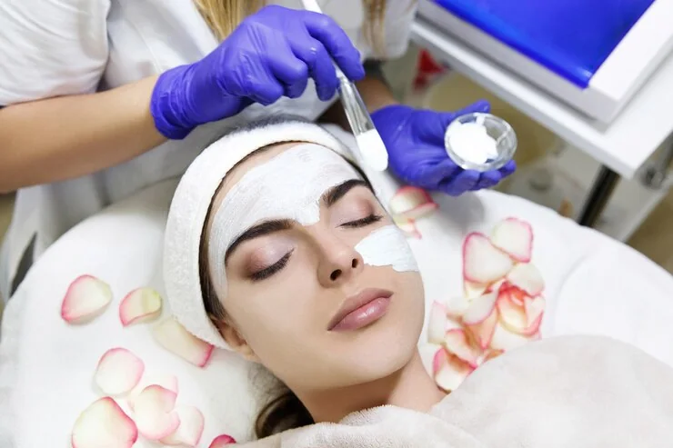A facial rejuvenation treatment being carried out at Vitamin Medical Center